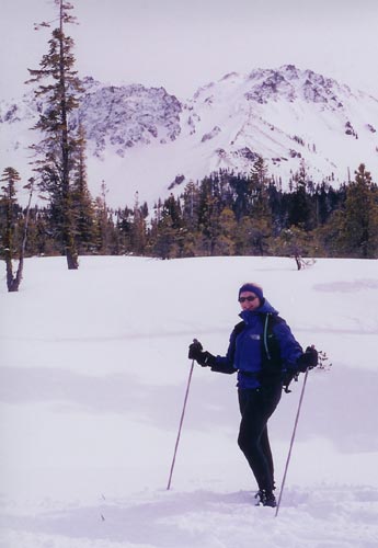 Skiing at Lassen Volcanic National Park