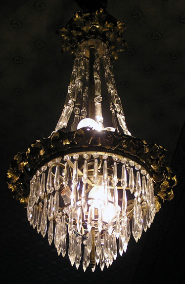 Chandelier at MCHenry Mansion, Modesto, California