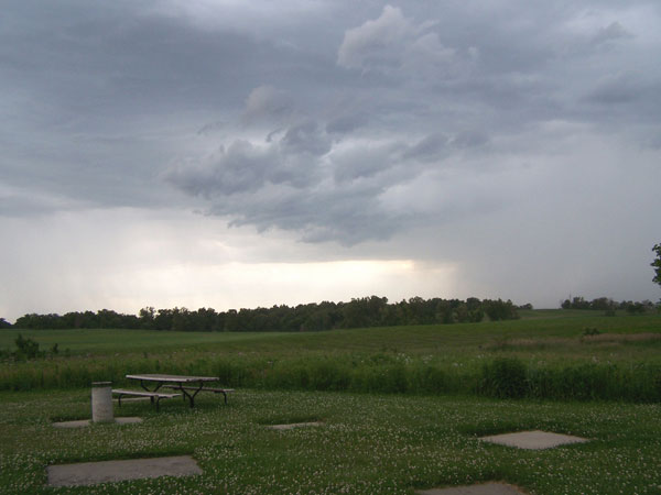 Rainstorms in the sky