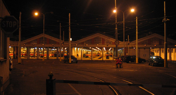 Tram barn, Strasnice, Prague.