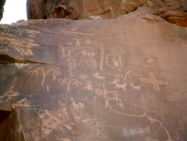 Pictographs at Atlatl Rock