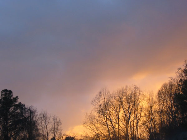 Rain Shower at Sunset