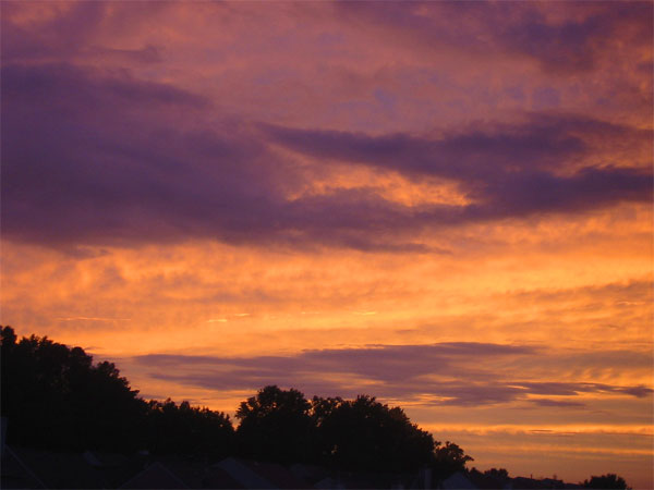 sunset before hurricane Irene