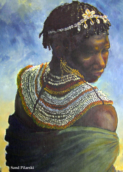 Oil painting by Sand Pilarski, (detail), copyright 1985, all rights reserved.