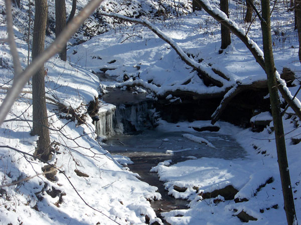 Frozen waterfall